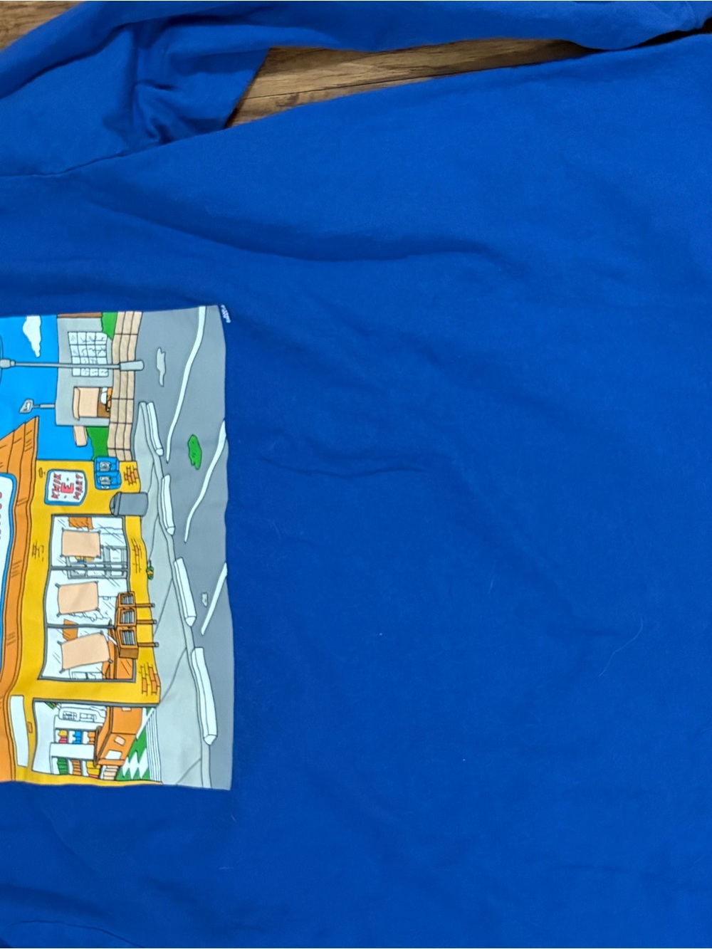 The Simpsons' Kwik-E-Mart Long Sleeve Tee in Royal Blue - Picture 7 of 8